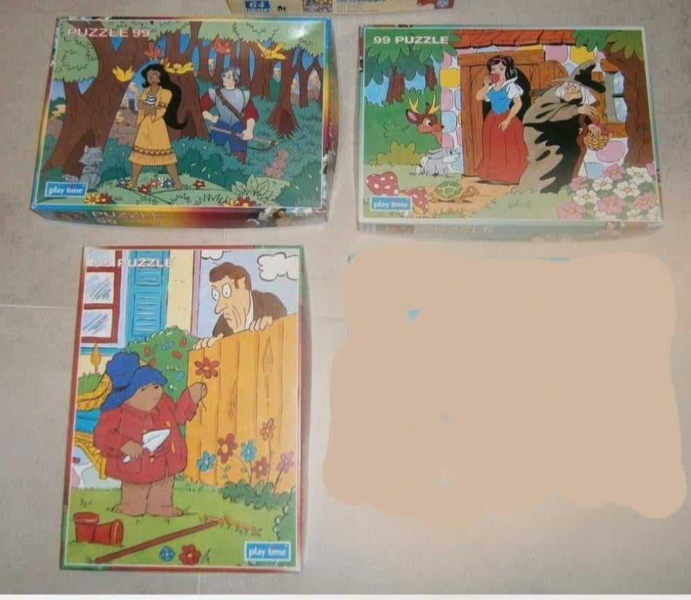 3 puzzels, Kinderen en Baby's, Speelgoed | Kinderpuzzels, Zo goed als nieuw, Meer dan 50 stukjes, Ophalen of Verzenden