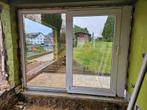 Pvc Schuifraam met dubbele beglazing, Doe-het-zelf en Bouw, Ophalen, Kunststof, Gebruikt, Inclusief glas