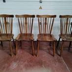 4 chaises de cuisine en bois robustes = 50 EUR, Maison & Meubles, Chaises, Comme neuf, Quatre, Brun, Bois