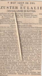 Bidprentje Zuster De Ruytter, Verzamelen, Bidprentjes en Rouwkaarten, Verzenden, Bidprentje