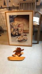 mooie kader en houten beertje, Ophalen, Zo goed als nieuw, Wanddecoratie