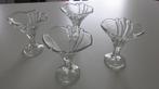Set van 4 glazen ijscoupes, Ophalen of Verzenden, Zo goed als nieuw, Glas