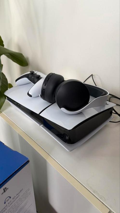 Playstation 5 console slim disc, Games en Spelcomputers, Spelcomputers | Sony PlayStation 5, Zo goed als nieuw, Playstation 5