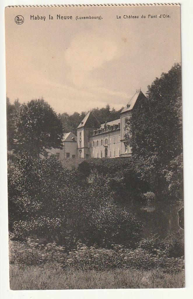 Habay La Neuve (Luxembourg) Le Château du Pont D'Oie, Envoi, Non affranchie, Luxembourg