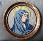 Maagd Maria geborduurd, Antiek en Kunst, Antiek | Wandborden en Tegels, Ophalen of Verzenden