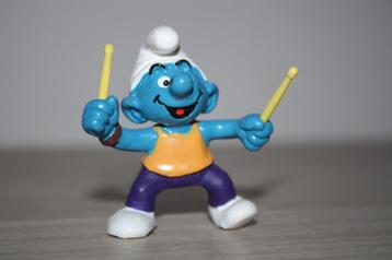 drummer smurf , schleich 1997, Peyo , als nieuw  beschikbaar voor biedingen