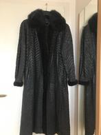 Manteau gris en peau de mouton t.38, col amovible, Enlèvement, Comme neuf, Taille 38/40 (M), Gris