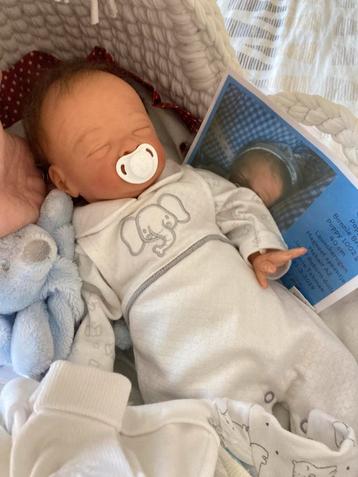 Reborn baby met bijhorende mandje, Enlèvement, Neuf, Baby Pop, Réaliste ou Reborn