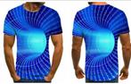 T-shirts 3D Vortex, Ophalen of Verzenden, Nieuw, Blauw