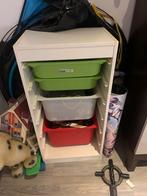 Witte opbergkast met bakken, Ophalen, Zo goed als nieuw