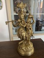 topstuk Krishna shiva en parvati 33 cm, Ophalen of Verzenden, Brons