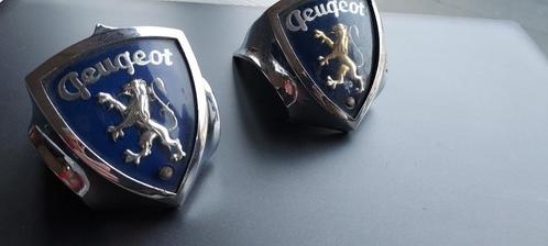 2 oude emblemen van Peugeot 403 (goud en zilverkleurig), Verzamelen, Merken en Reclamevoorwerpen, Gebruikt, Overige typen, Verzenden