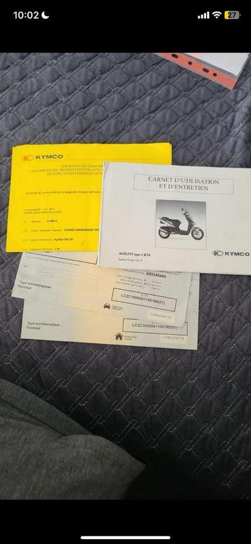 Kymco Agility City 16+ (50 cc) — Classe B 4 temps 2018, Enlèvement