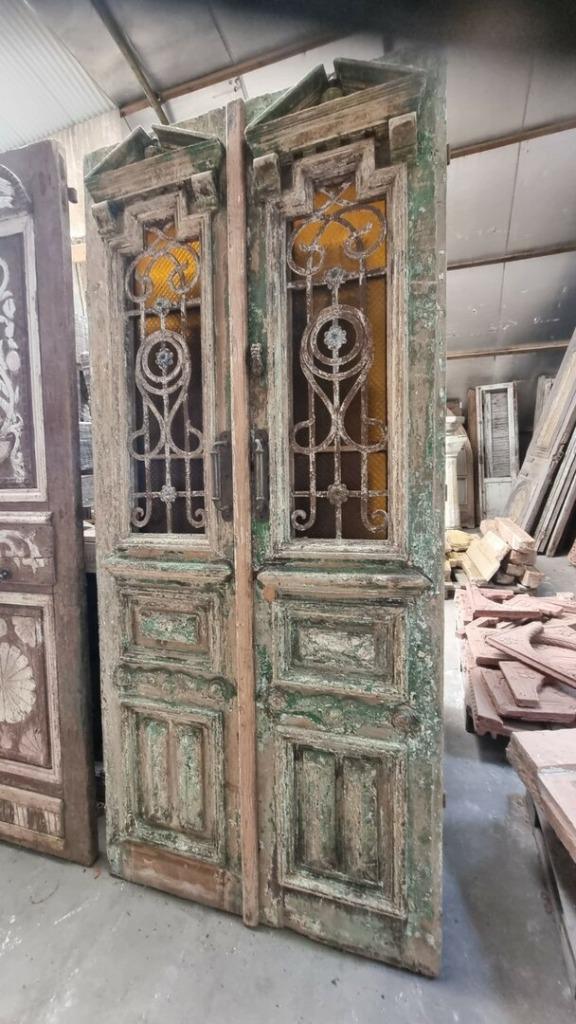 ANTIEKE DUBBELE DEUR 110X246 CM, Antiek en Kunst, Antiek | Woonaccessoires, Ophalen of Verzenden