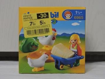Playmobil 123 Agricultrice avec brouette et coq 6965 NEUF beschikbaar voor biedingen