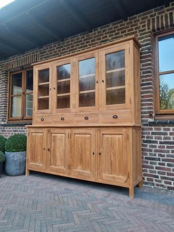 Teak vitrinekast/buffetkast GRATIS LEVERING  beschikbaar voor biedingen