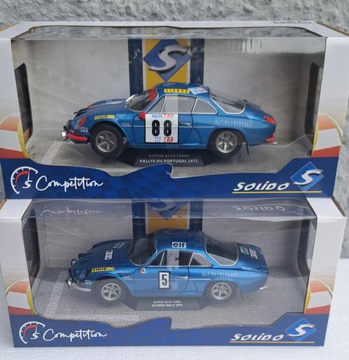 2X Alpine A110 1600S 1:18ème, Hobby en Vrije tijd, Modelauto's | 1:18, Nieuw, Auto, Solido, Ophalen of Verzenden