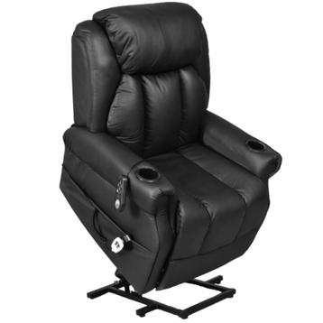 Fauteuil relaxe en cuir noir utiliser 1 mois  beschikbaar voor biedingen