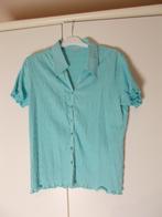 Damart lichtblauwe blouse met korte mouwen Maat 42, Blauw, Ophalen of Verzenden, Zo goed als nieuw