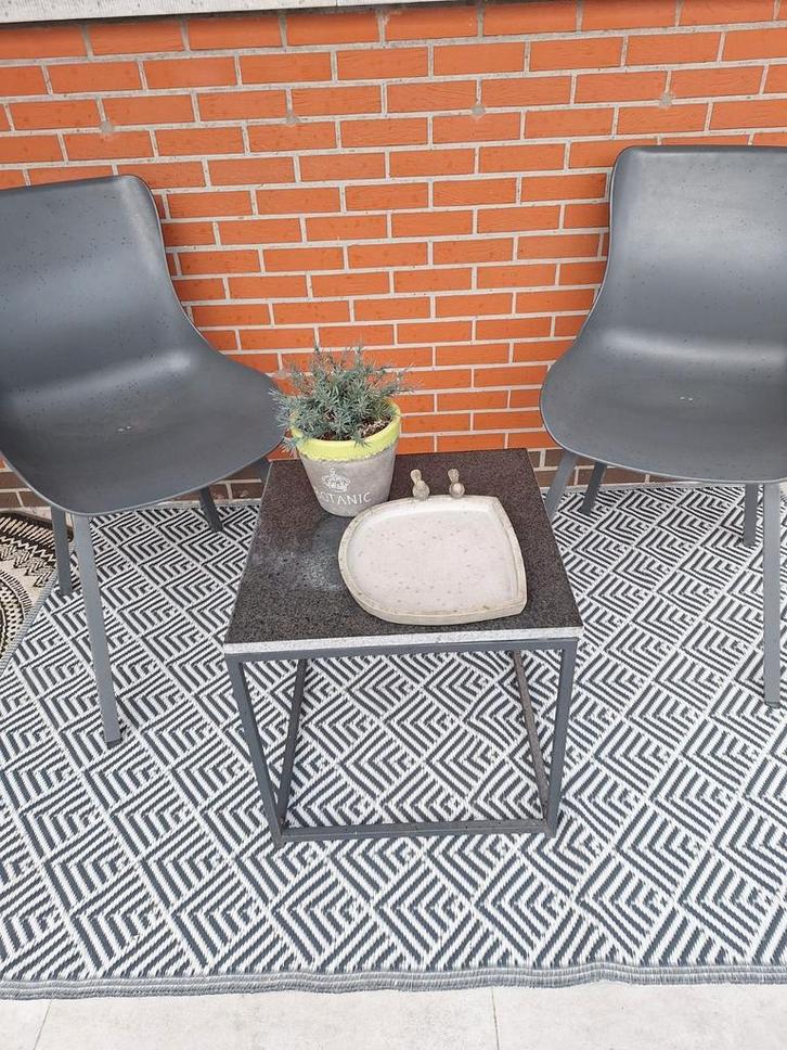 2 tuinstoelen Hartman met metalen poten, Audio, Tv en Foto, Foto | Flitsers, Zo goed als nieuw, Ophalen
