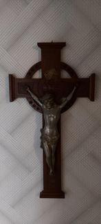 Groot stevig kruisbeeld Jezus Crhistus INRI, Antiek en Kunst, Ophalen of Verzenden