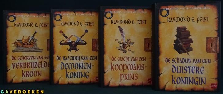 De Slangenoorlog - Raymond E Feist - Mynx - 4x - HC, Boeken, Fantasy, Gelezen, Ophalen of Verzenden