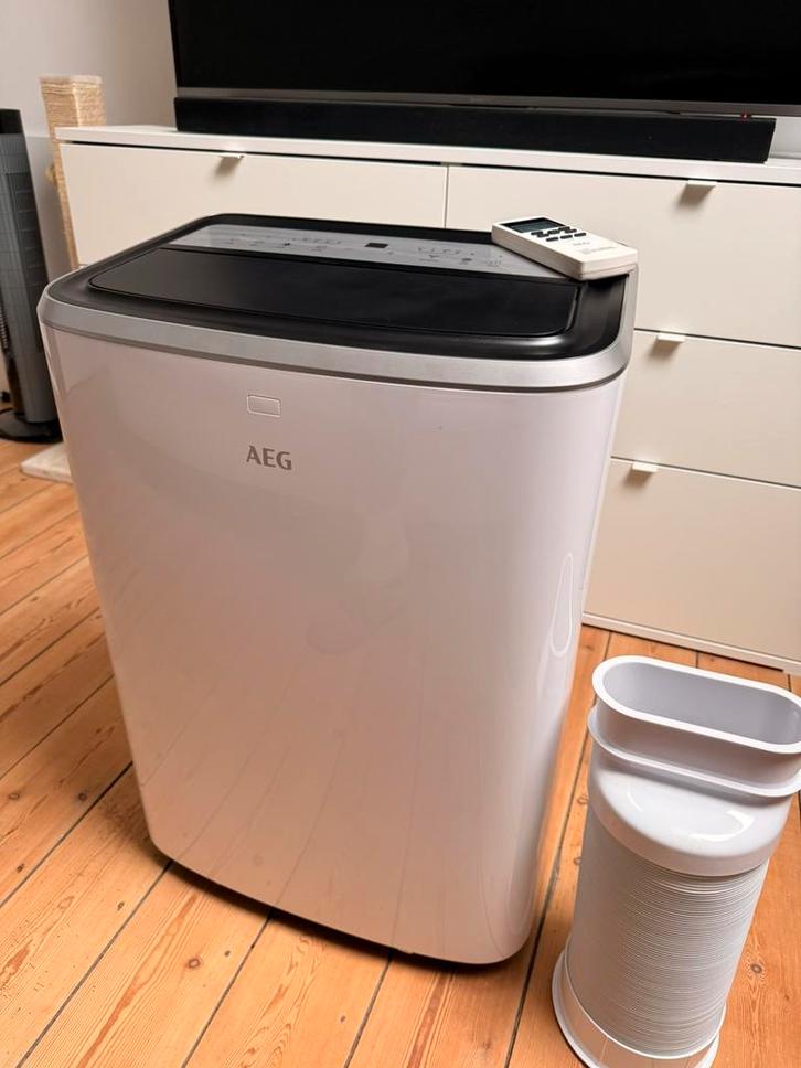 AEG Mobiele Airco - Nieuwstaat!, Electroménager, Climatiseurs, Comme neuf, Climatiseur mobile, 60 à 100 m³, 3 vitesses ou plus