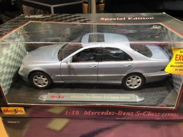 Mercedes W220 Classe S, 1:18 Maisto + ovp, boite beschikbaar voor biedingen