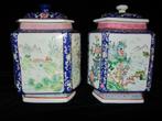 Porcelaine de Chine: belle paire de pots à thé hexagonaux!, Enlèvement