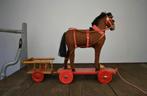 Antiek speelgoed trekpaard + kar, 1930s, Duitsland, Antiek en Kunst, Ophalen of Verzenden