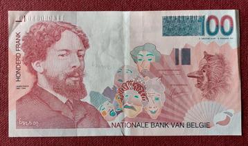 Biljet van 100 Belgische frank beschikbaar voor biedingen