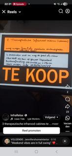 Therapeutische infraroodcabines, Ophalen, Zo goed als nieuw