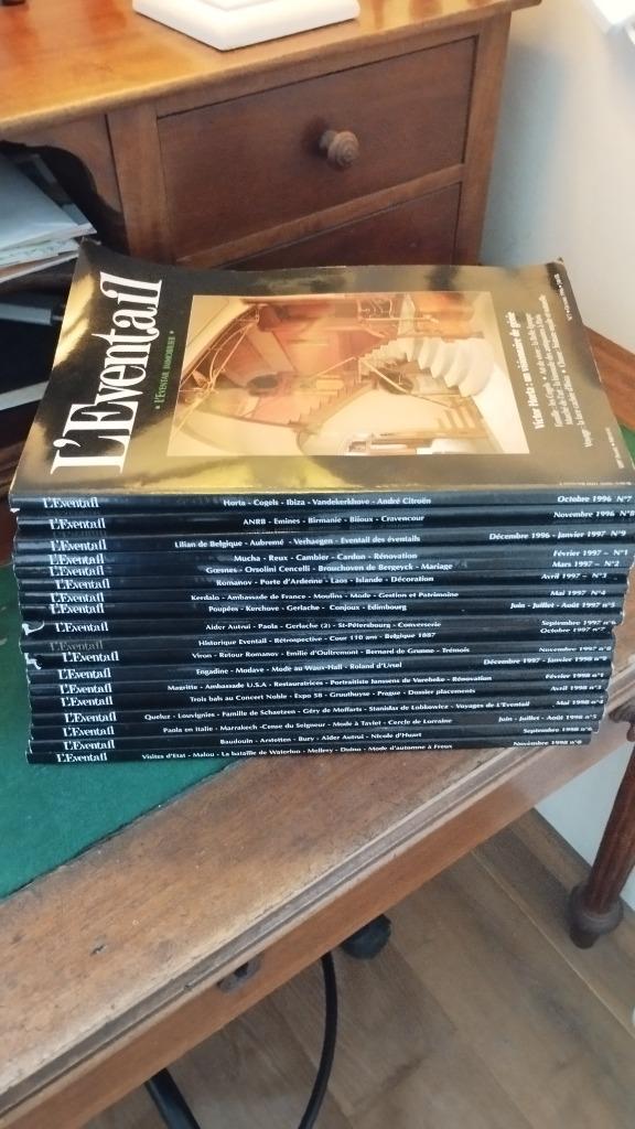 Revue L'EVENTAIL oct 96 à nov 98 sauf 2 n, Collections, Maisons royales & Noblesse, Utilisé, Magazine ou livre, Envoi