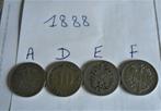 Deutsches Reich  - 10 pfennig 1888 - lettre A-D-E-F, Enlèvement ou Envoi, Monnaie en vrac, Allemagne