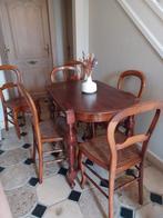 massief acajou tafel met 6 stoelen, Antiek en Kunst, Ophalen