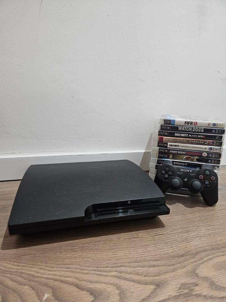 Playstation 3 Slim 320 Go 1 manette 14 jeux, Consoles de jeu & Jeux vidéo, Consoles de jeu | Sony PlayStation 3, Comme neuf, Slim