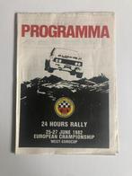programma rally 24 uren Ieper 1982, Ophalen of Verzenden, Gebruikt, Auto's