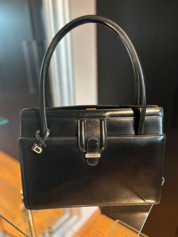 Vintage Delvaux handtas, Handtassen en Accessoires, Ophalen, Gebruikt, Zwart, Handtas