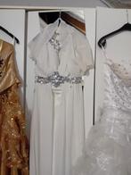 Te koop: Witte feestjurk met bolero 
Prachtige witte fees, Enlèvement, Comme neuf, Taille 36 (S)
