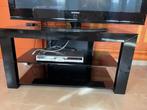 TV TAFEL - ZWART glanzend, Ophalen, Kunststof, Gebruikt, 100 tot 150 cm
