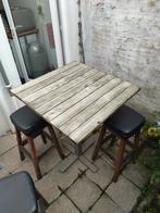 Staantafel met 4 barkrukken, Tuin en Terras, Ophalen, Gebruikt, Tuinset