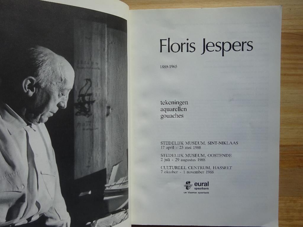 Floris Jespers, 1988, Sint-Niklaas, Oostende, Hasselt, Enlèvement ou Envoi, Utilisé, Peinture et dessin