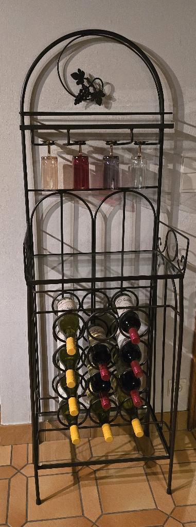 Wijnrek - 12 flessen - smeedijzer, Huis en Inrichting, Woonaccessoires | Wijnrekken, Zo goed als nieuw, 75 cm of meer, 5 tot 15 flessen