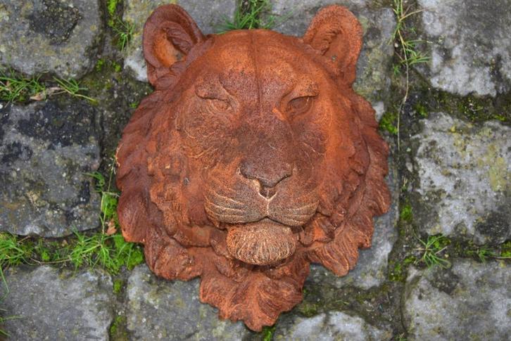 Tête de tigre en fonte, Jardin & Terrasse, Décoration murale de jardin, Neuf, Enlèvement ou Envoi