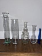 Set van 5 glazen vazen en karaffen, Huis en Inrichting, Woonaccessoires | Vazen, Ophalen of Verzenden