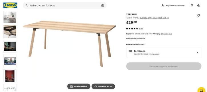 Table en bois clair, Huis en Inrichting, Tafels | Eettafels, Zo goed als nieuw, 50 tot 100 cm, 150 tot 200 cm, Vijf personen of meer