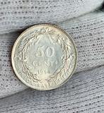 Munt 50 Cents / België / 1914 Fr/Albert Ier/ zeldzamer, Postzegels en Munten, Zilver, Ophalen of Verzenden, Zilver
