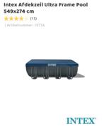 Intex afdekzeil 549x274+ onderzeil, Ophalen, Zo goed als nieuw, Afdekzeil
