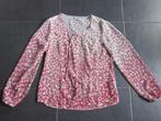 roos-grijs-witte bloes met blaadjes van het merk Damart, Maat 38/40 (M), Ophalen of Verzenden, Zo goed als nieuw, Roze