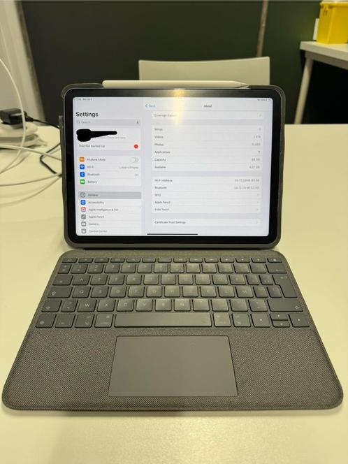 iPad Air 5 2022 paars + toebehoren, Computers en Software, Apple iPads, Zo goed als nieuw, Apple iPad Air, Wi-Fi, 11 inch, 64 GB